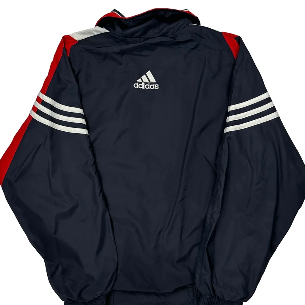Adidas Striped Track Jacket - 2XL Navy Polyester - Image 7
