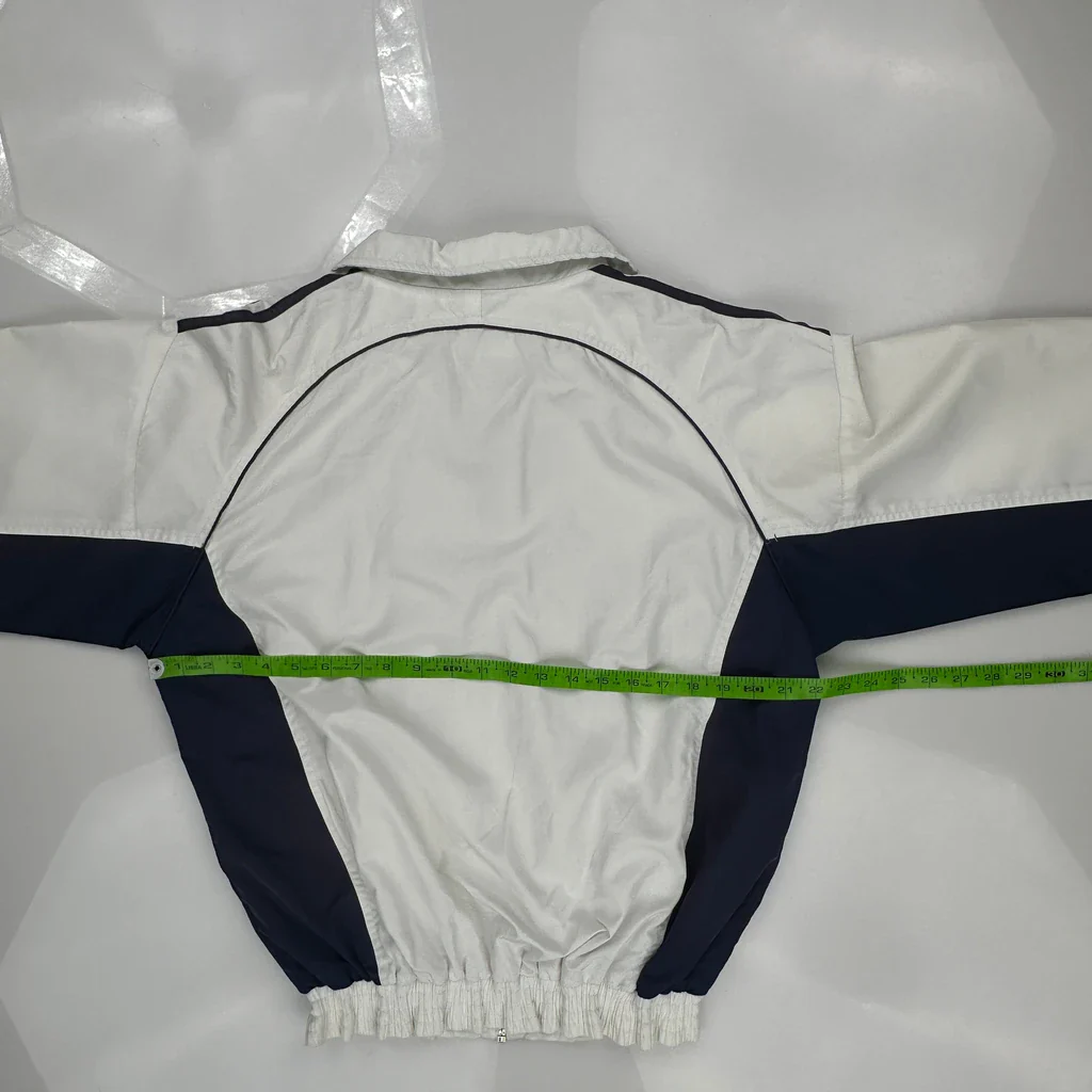 Adidas Track Jacket - Medium White Polyester - Image 3