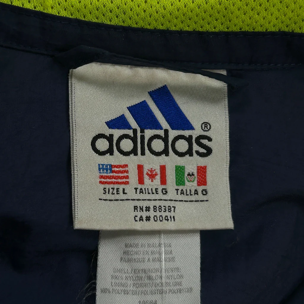 Adidas Striped Track Jacket - Large Yellow Polyester - Image 3