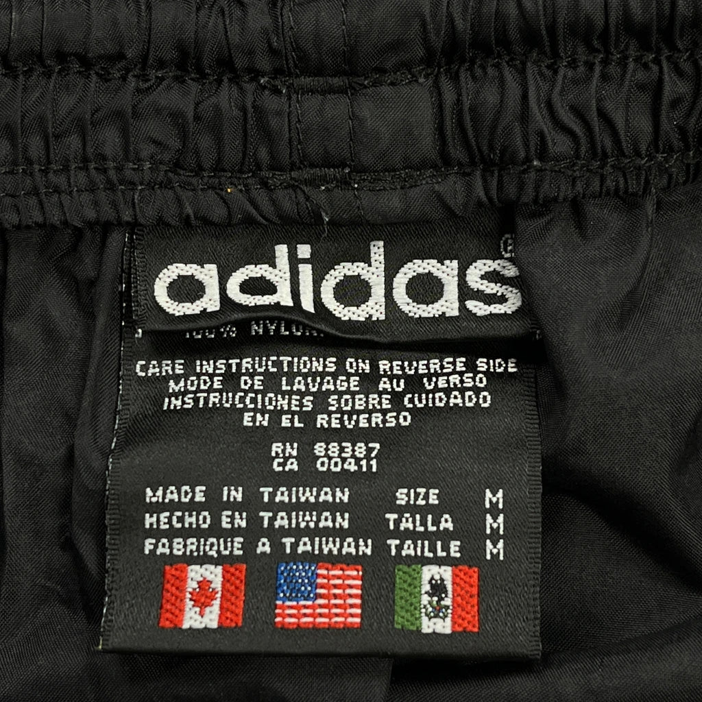 Adidas Track Pants - Medium Black Nylon - Image 3