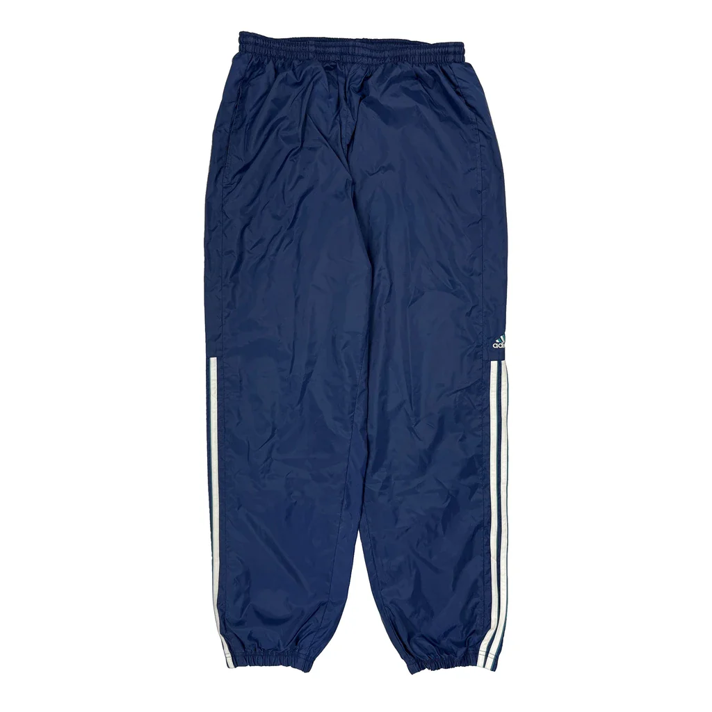 Adidas Track Pants - Large Blue Polyester