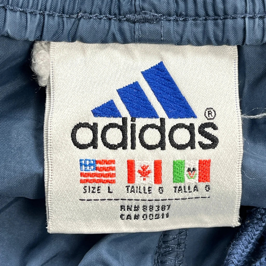 Adidas Striped Track Pants - Large Blue Polyester - Image 3