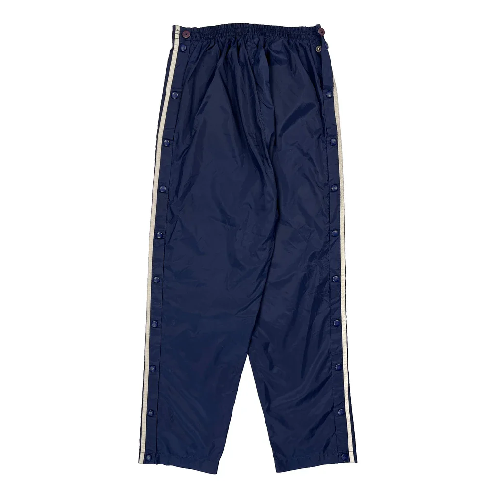 Adidas Striped Track Pants - Small Blue Nylon - Image 2