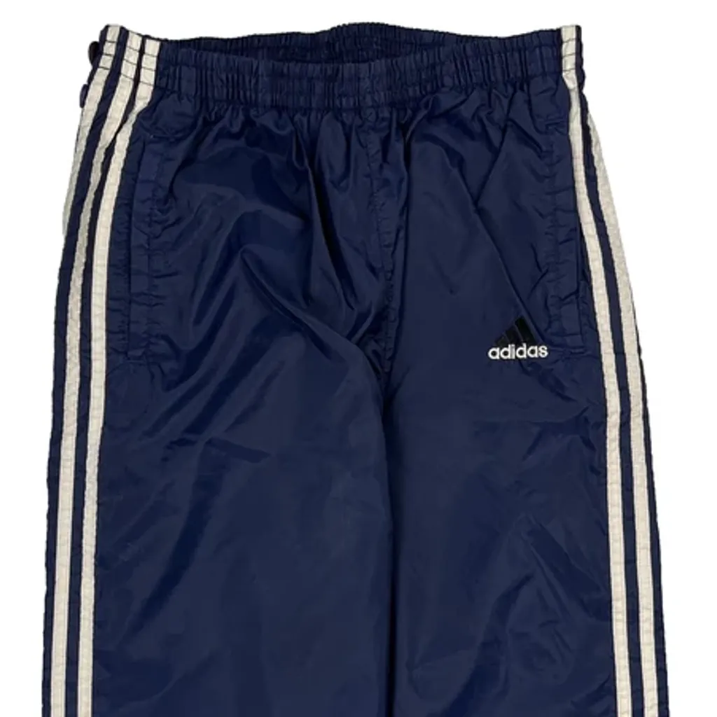 Adidas Striped Track Pants - Small Blue Nylon - Image 5