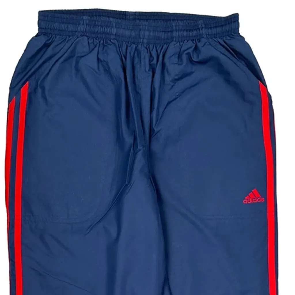 Adidas Striped Track Pants - Small Blue Polyester - Image 5