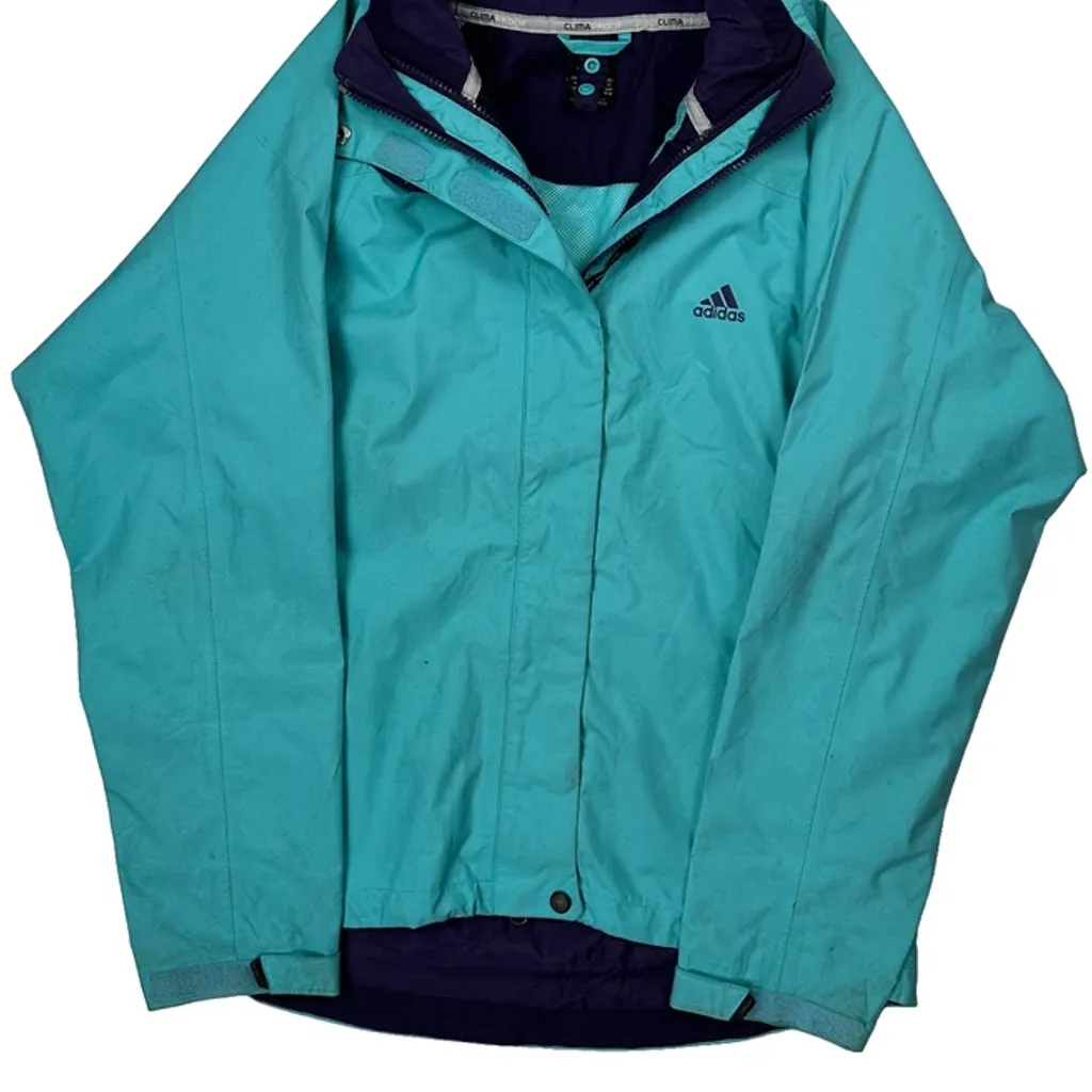 Adidas Waterproof Jacket - Medium Blue Polyester - Image 5