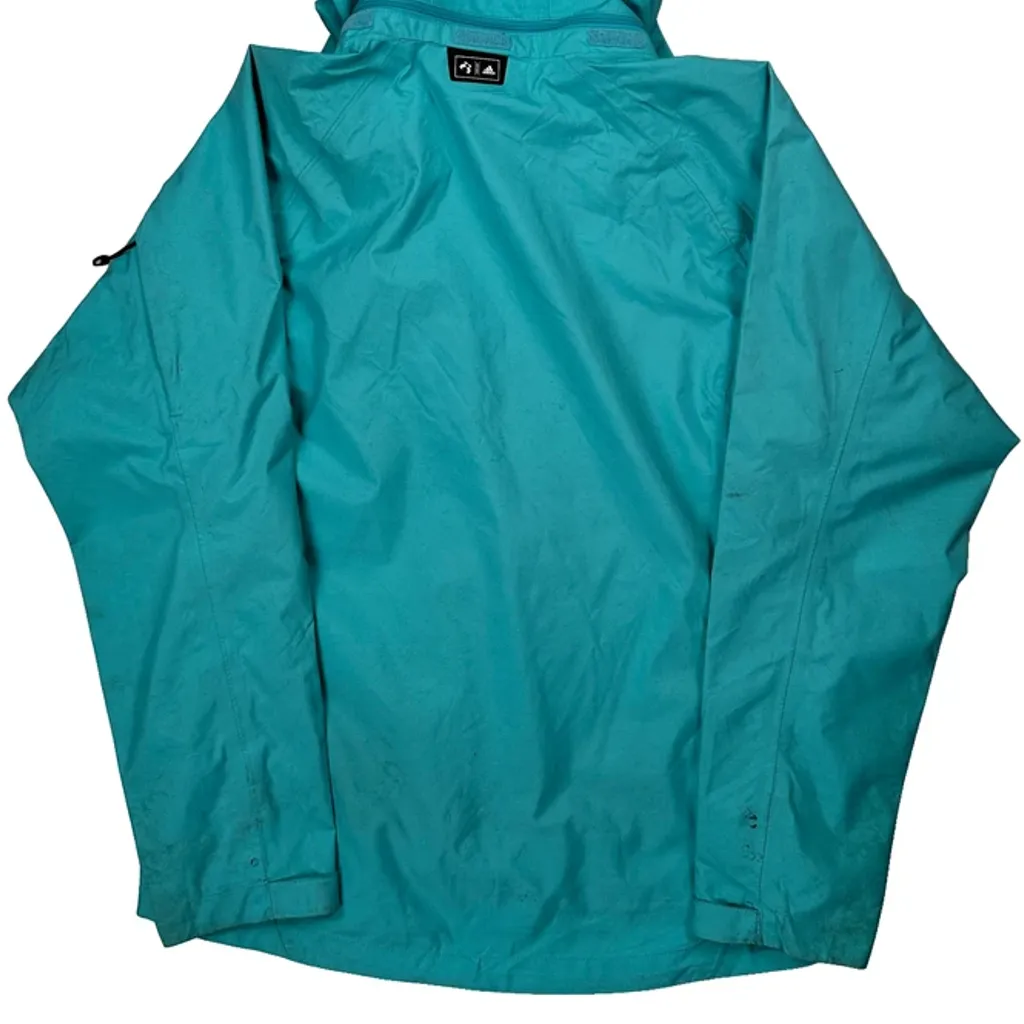 Adidas Waterproof Jacket - Medium Blue Polyester - Image 6