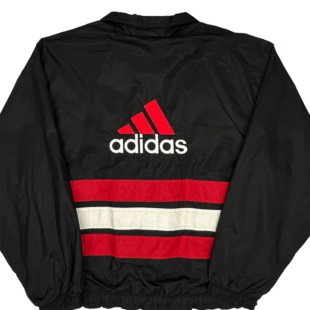 Adidas Spellout Windbreaker - Large Black Cotton Blend - Image 6