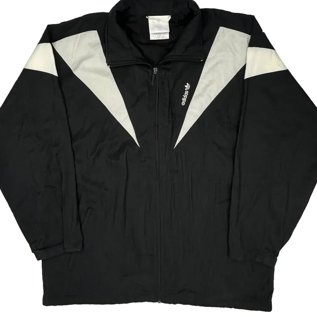 Adidas Oversized Windbreaker - Large Black Polyester - Image 4
