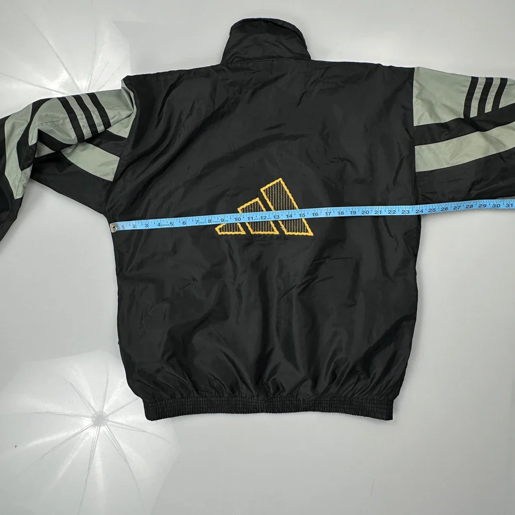 Adidas Windbreaker - Large Black Polyester - Image 3