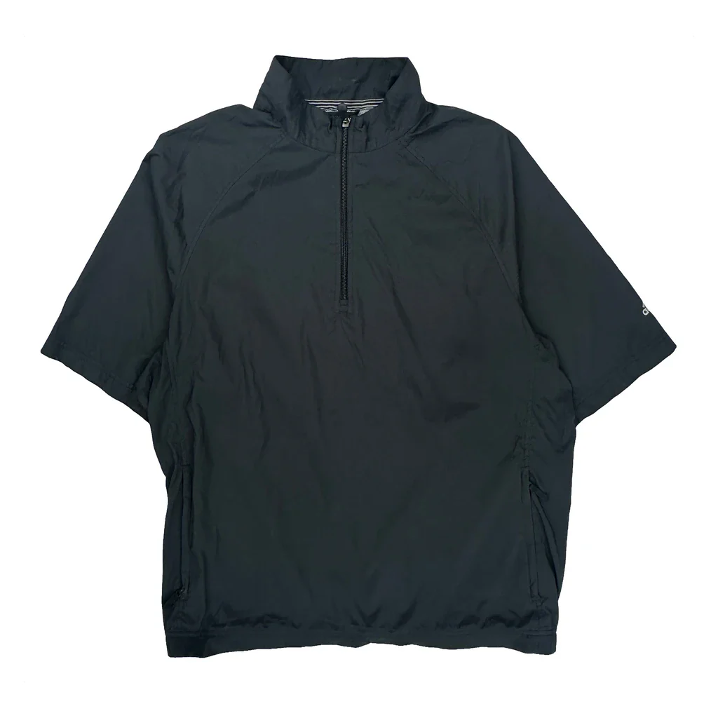 Adidas Windbreaker - Large Black Polyester