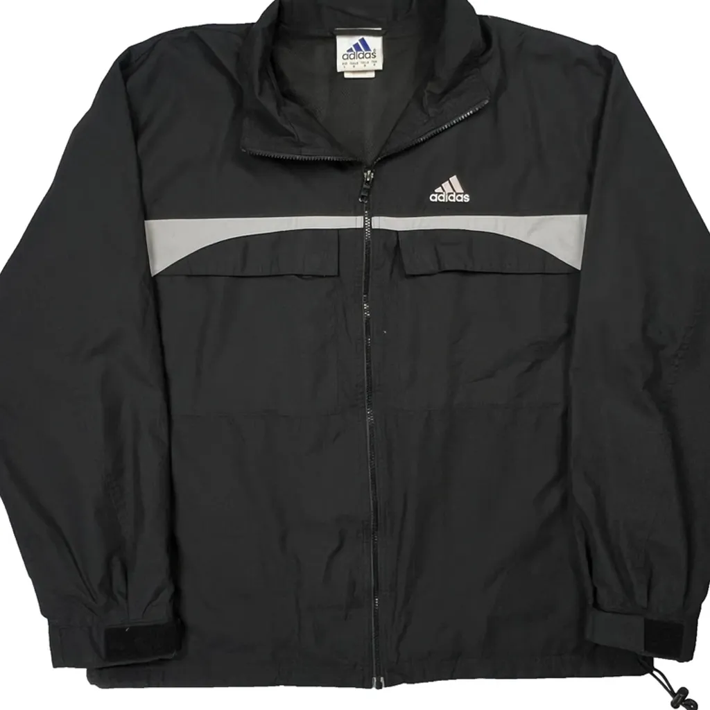 Adidas Windbreaker - Large Black Polyester - Image 4