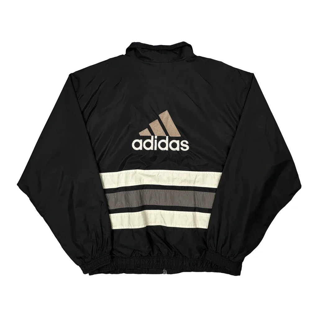 Adidas Windbreaker - Large Black Polyester - Image 2