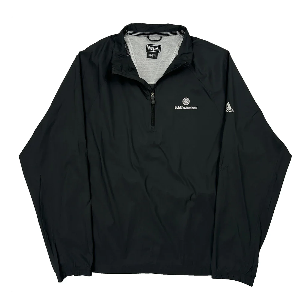 Adidas Windbreaker - Large Black Polyester