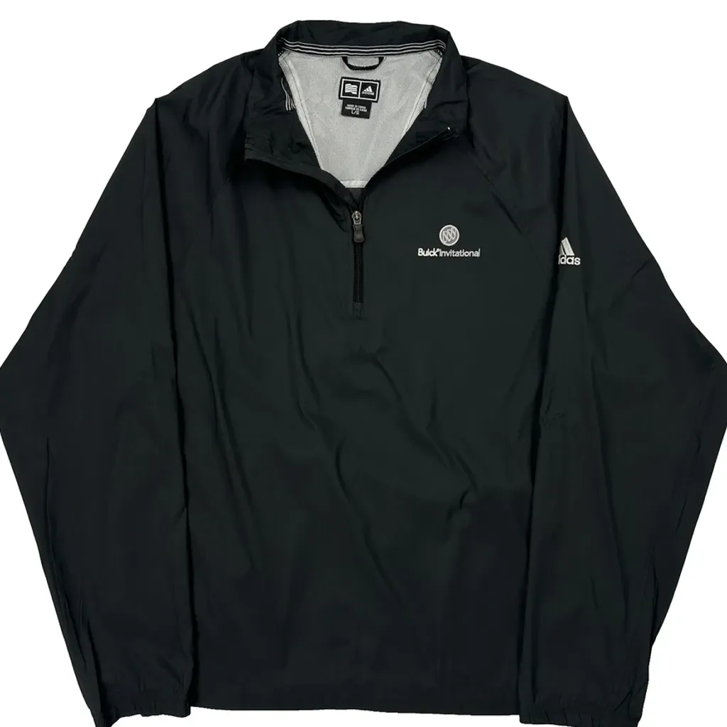 Adidas Windbreaker - Large Black Polyester - Image 4