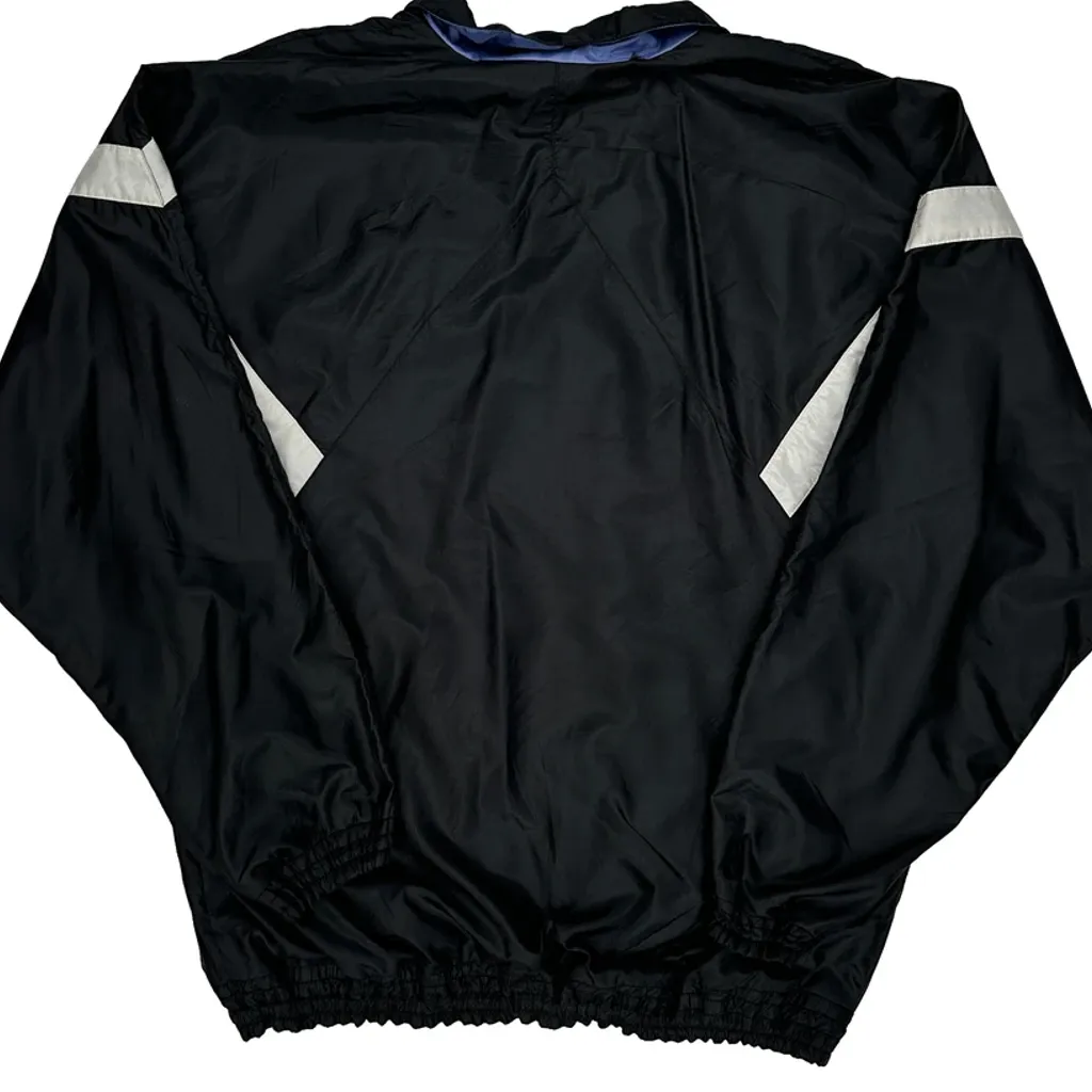 Adidas Striped Windbreaker - Large Black Polyester - Image 6