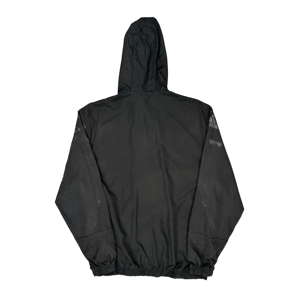 Adidas Windbreaker - Large Black Polyester - Image 2