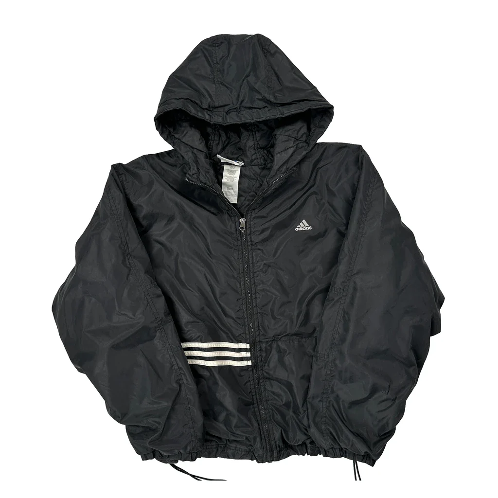 Adidas Windbreaker - Medium Black Nylon