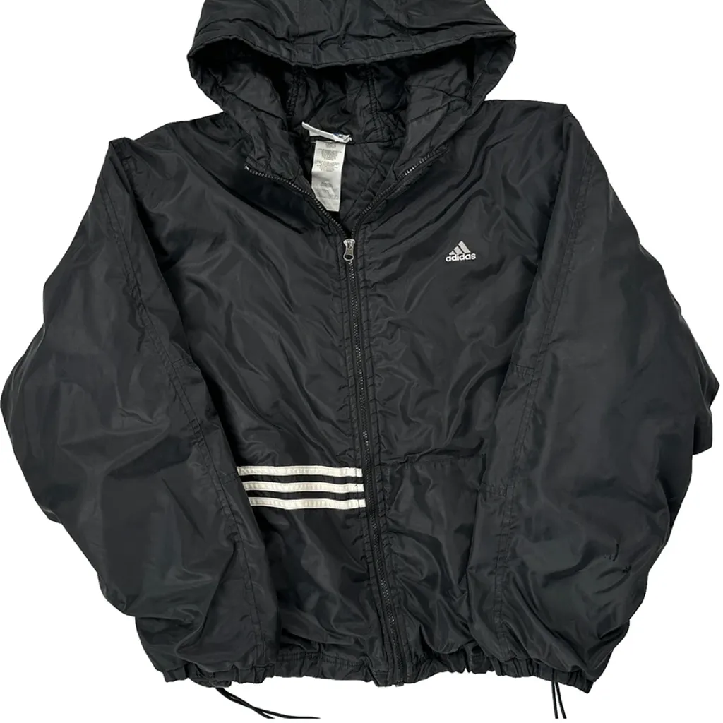 Adidas Windbreaker - Medium Black Nylon - Image 4