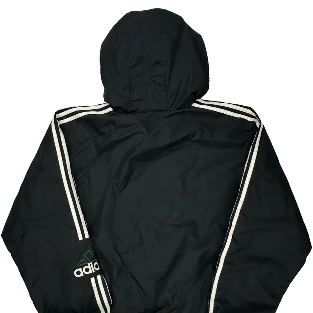 Adidas Padded Windbreaker - Medium Black Nylon - Image 6