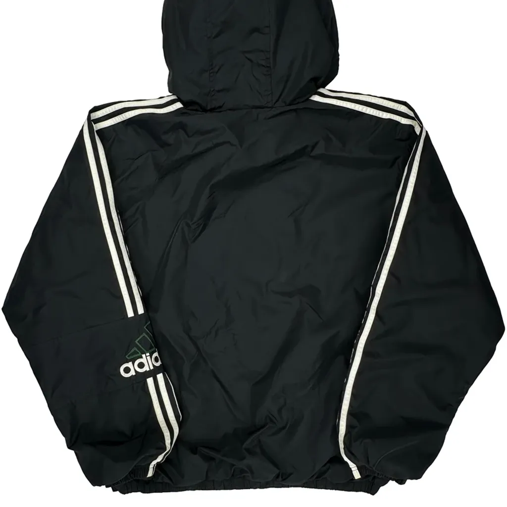 Adidas Padded Windbreaker - Medium Black Nylon - Image 7