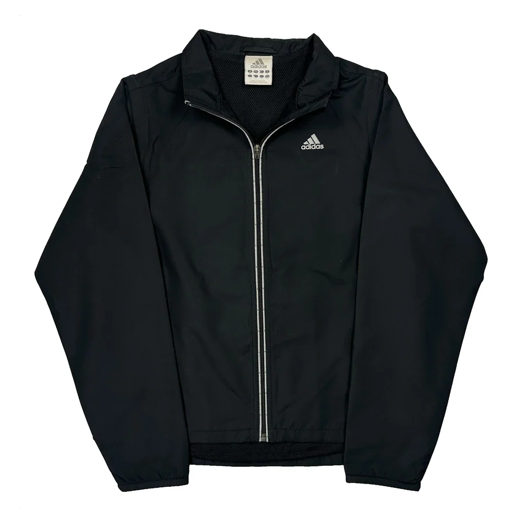 Adidas Windbreaker - Small Black Polyester