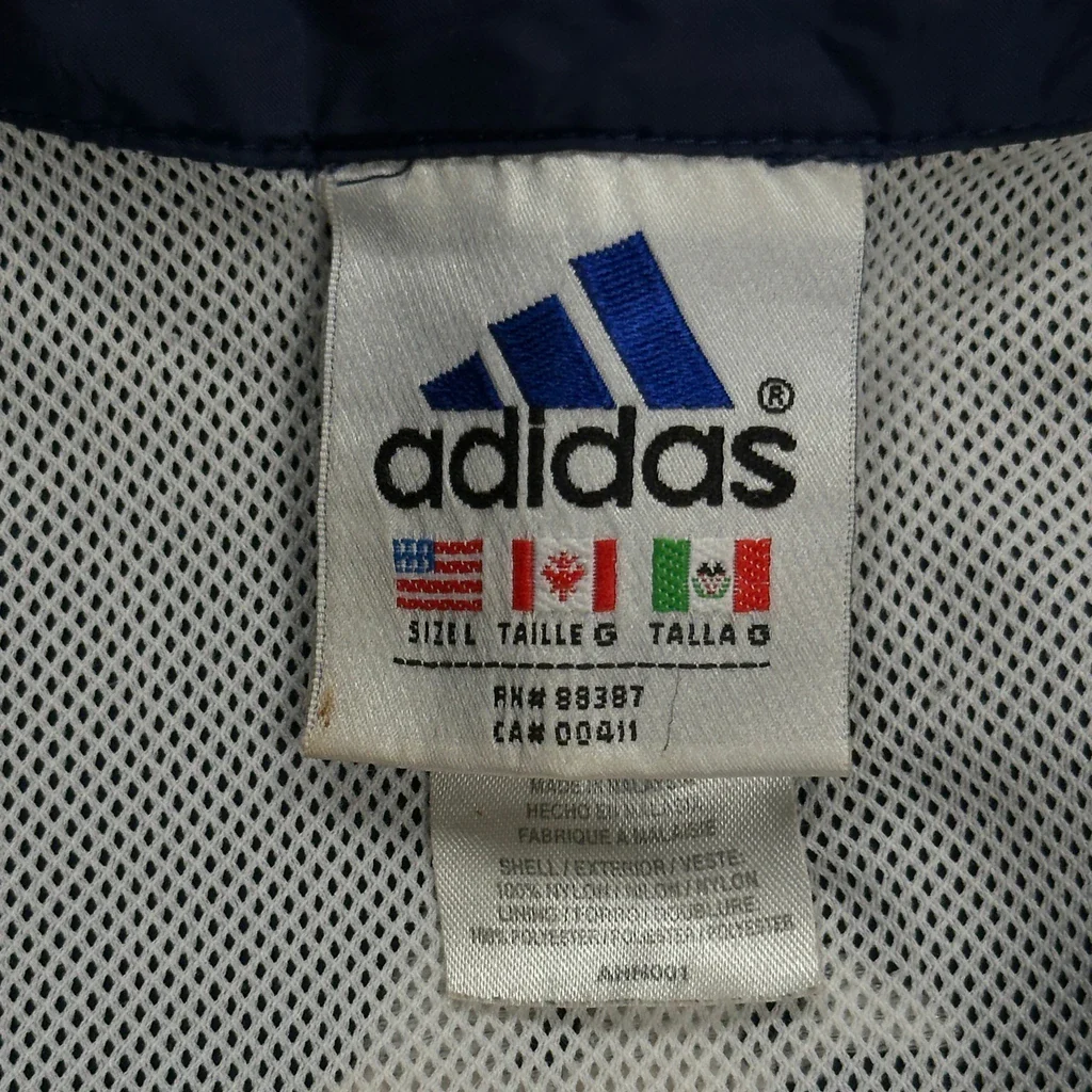 Adidas Windbreaker - Large Blue Polyester - Image 3