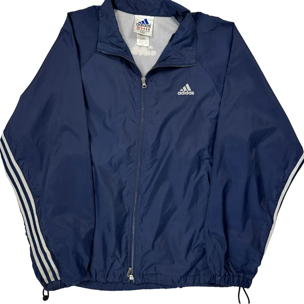 Adidas Windbreaker - Large Blue Polyester - Image 5