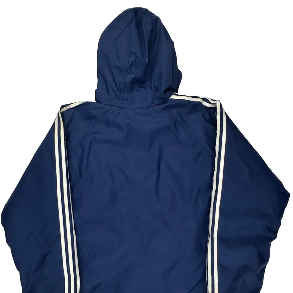 Adidas Striped Windbreaker - Large Blue Polyester - Image 6