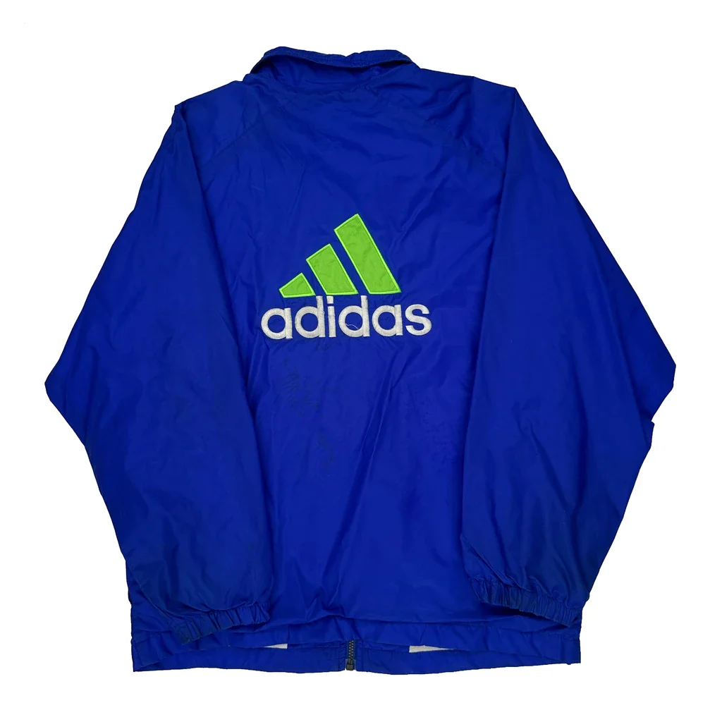 Adidas Windbreaker - Large Blue Nylon - Image 2