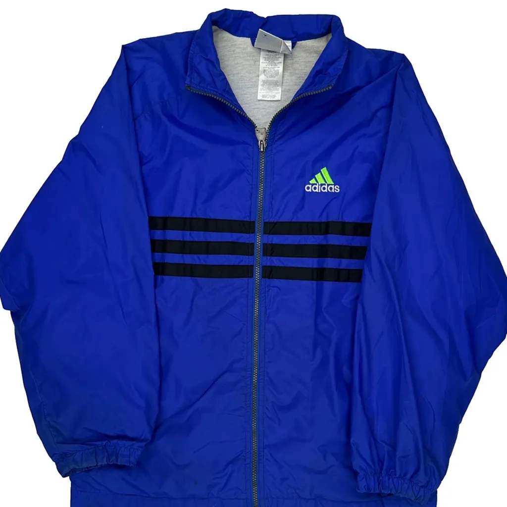 Adidas Windbreaker - Large Blue Nylon - Image 4