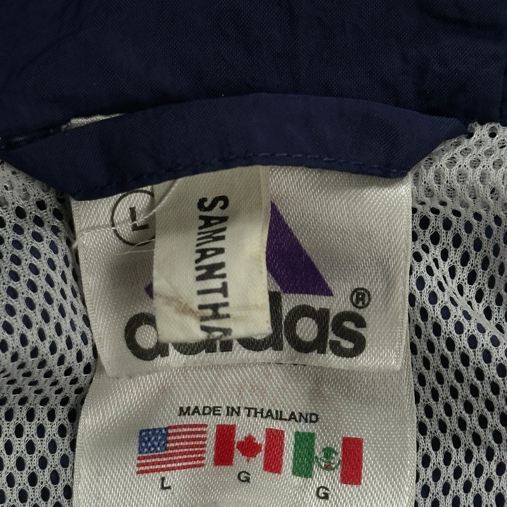 Adidas Windbreaker - Large Blue Polyester - Image 3