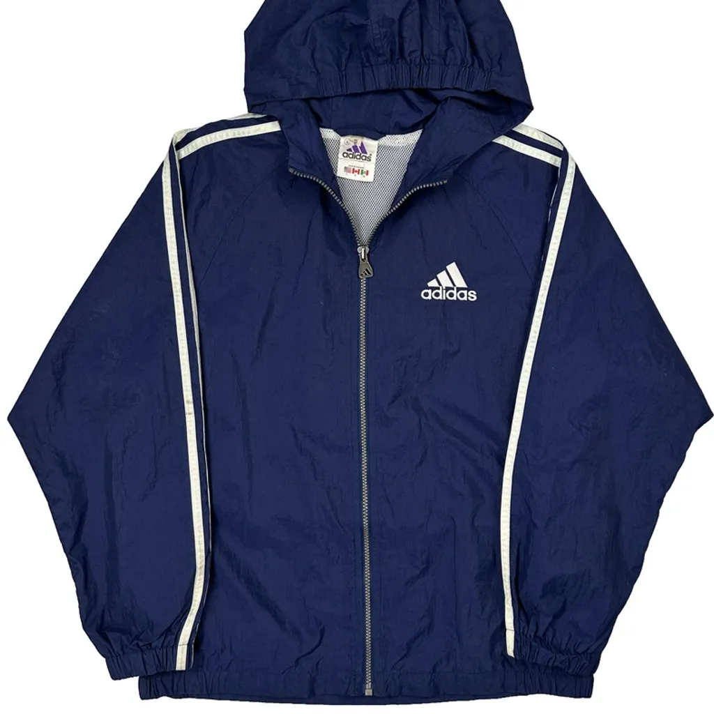 Adidas Windbreaker - Large Blue Polyester - Image 4