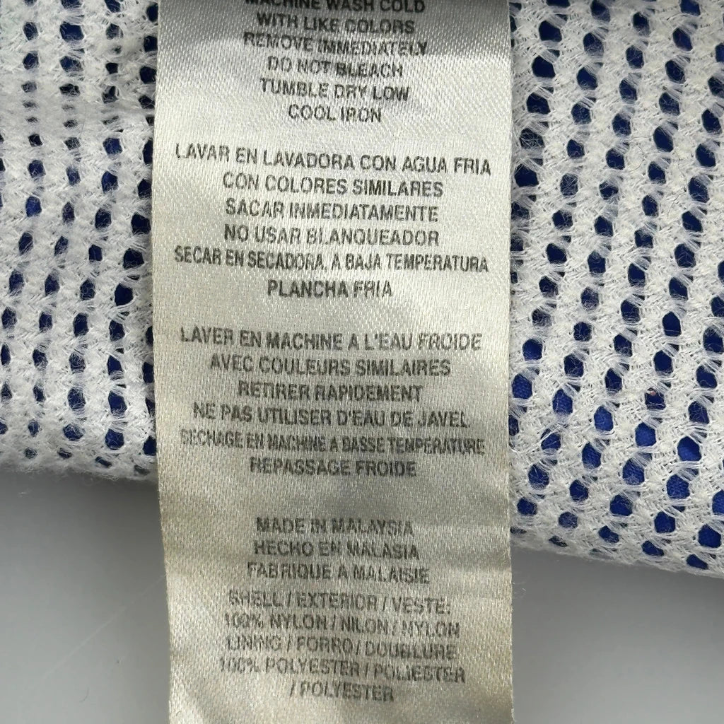 Adidas Striped Windbreaker - Large Blue Nylon - Image 5