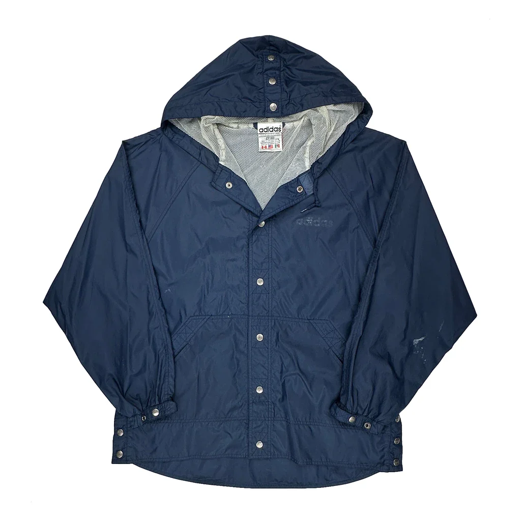 Adidas Spellout Windbreaker - Medium Blue Polyester