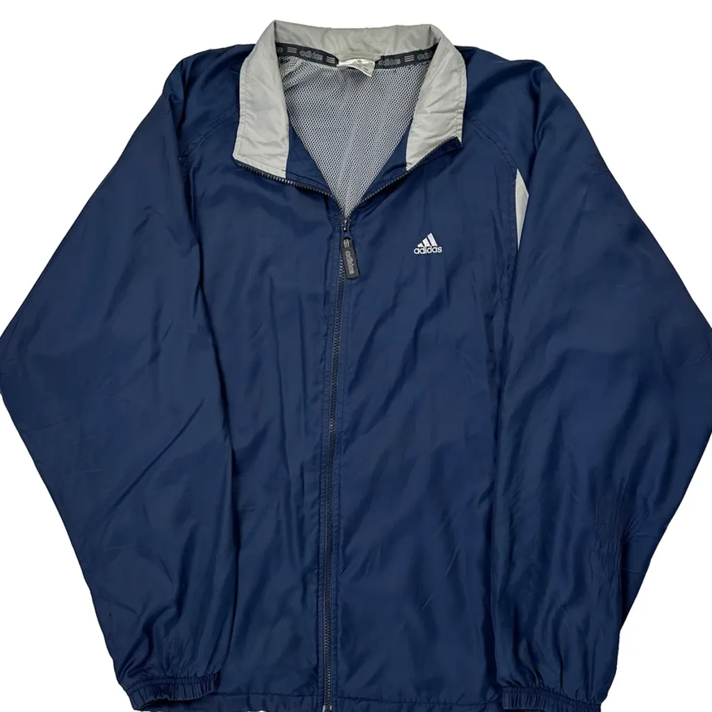 Adidas Windbreaker - Medium Blue Polyester - Image 4