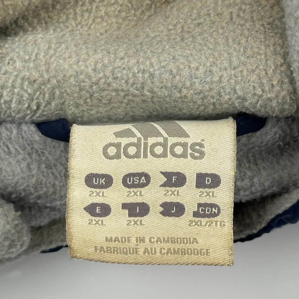 Adidas Windbreaker - 2XL Blue Polyester - Image 3