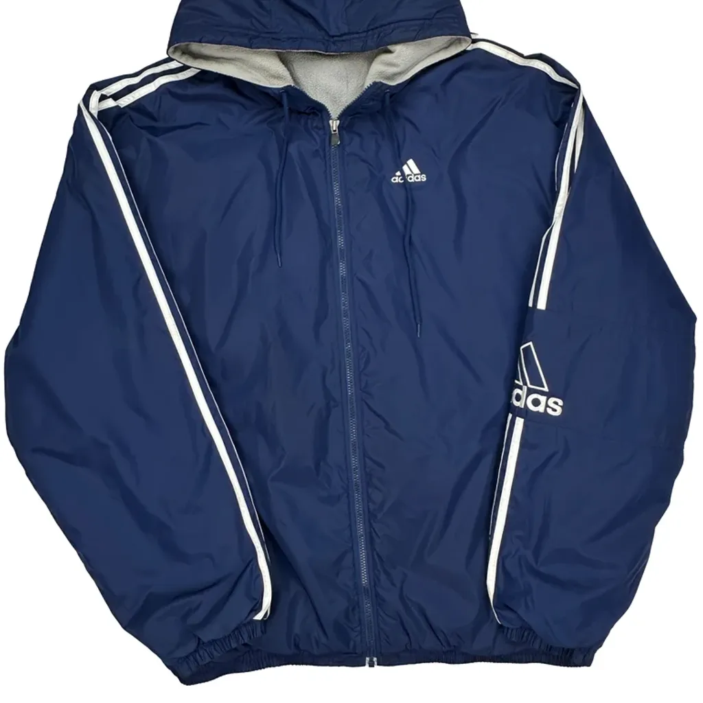 Adidas Windbreaker - 2XL Blue Polyester - Image 4