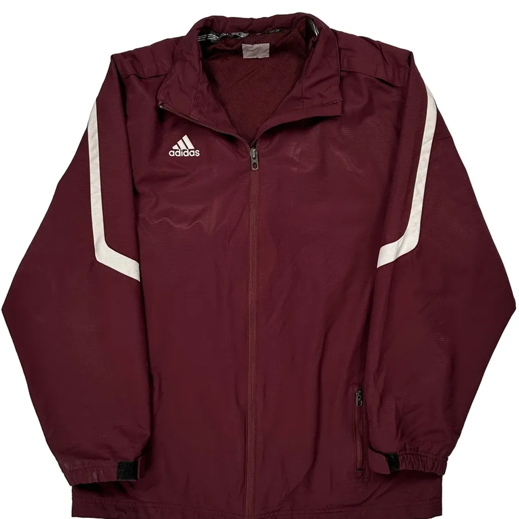 Adidas Windbreaker - XL Burgundy Polyester - Image 4