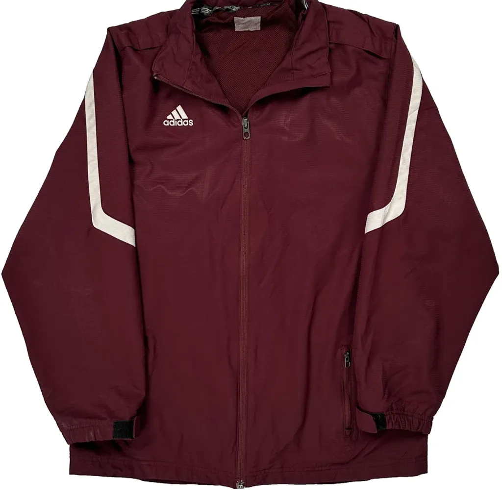 Adidas Windbreaker - XL Burgundy Polyester - Image 5
