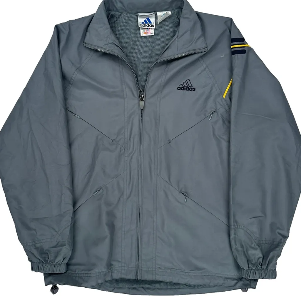 Adidas Windbreaker - Medium Gray Polyester - Image 4