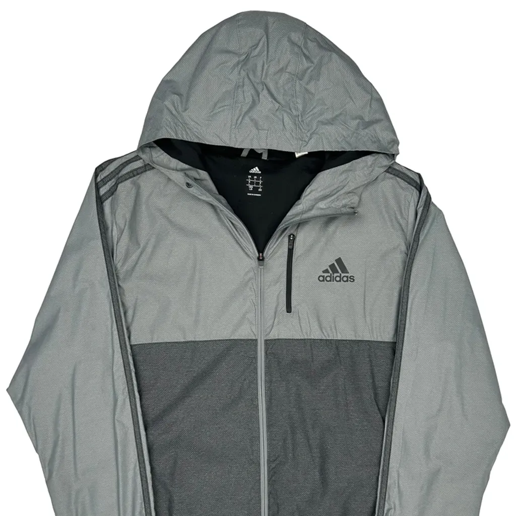 Adidas Windbreaker - Large Grey Polyester - Image 4