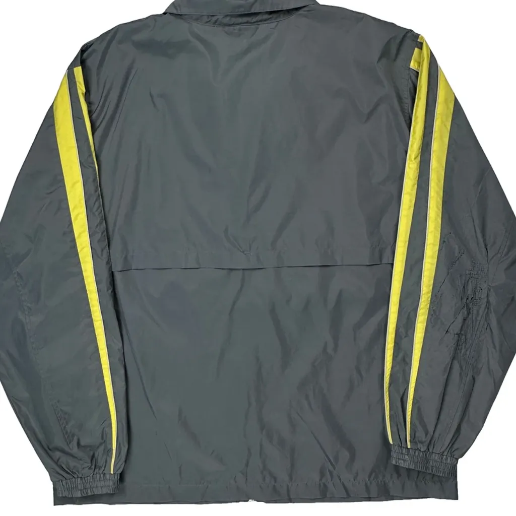 Adidas Striped Windbreaker - XL Grey Polyester - Image 7