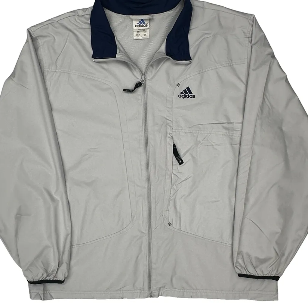 Adidas Windbreaker - XL Grey Polyester - Image 4