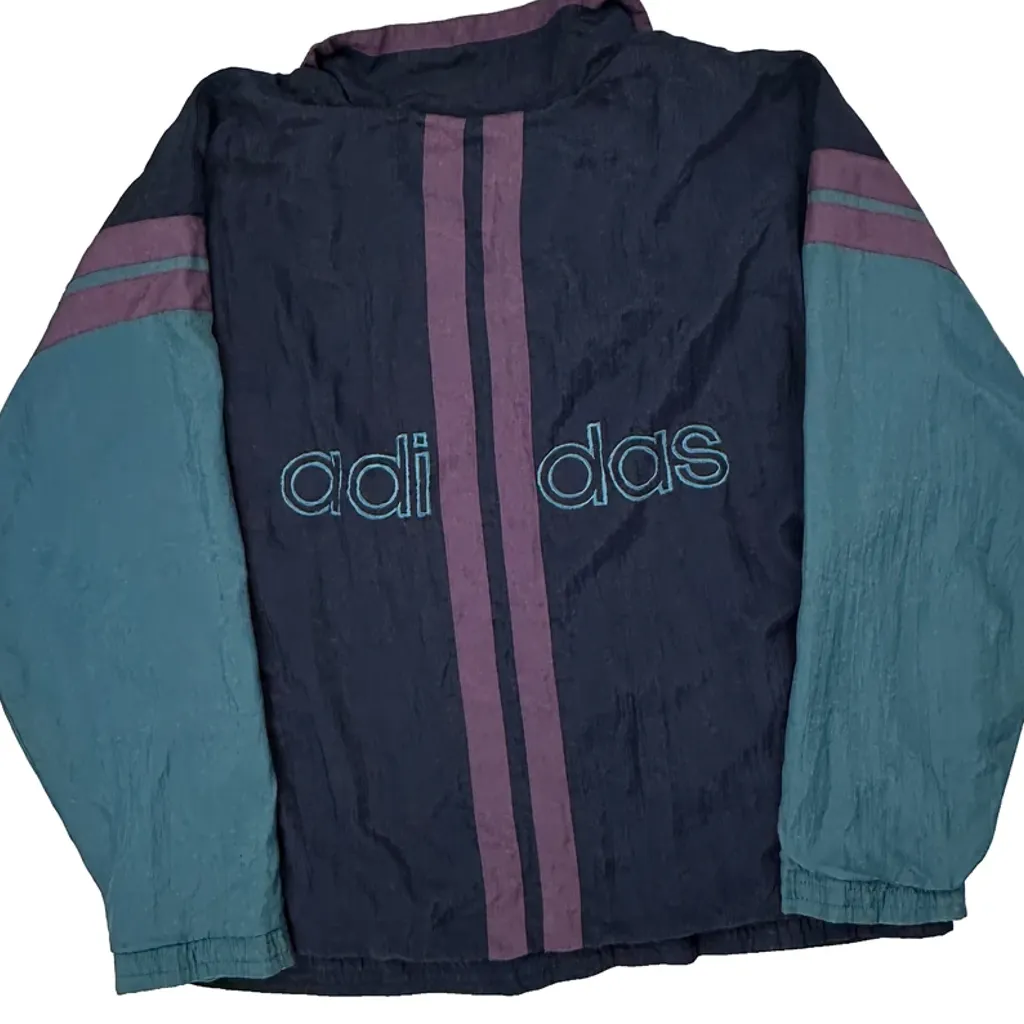 Adidas Spellout Windbreaker - Large Navy Nylon - Image 7