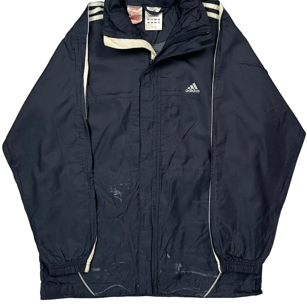 Adidas Windbreaker - Large Navy Polyester - Image 4