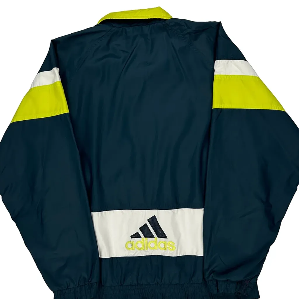 Adidas Striped Windbreaker - Medium Navy Polyester - Image 8