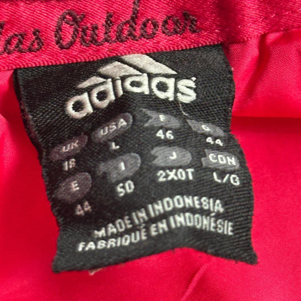Adidas Windbreaker - Large Red Polyester - Image 3