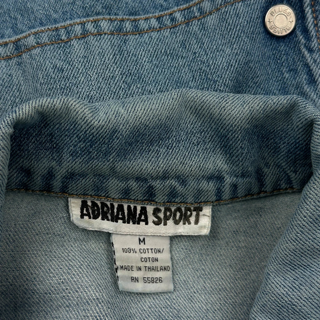 Adriana Sport Denim Jacket - Medium Blue Cotton - Image 3