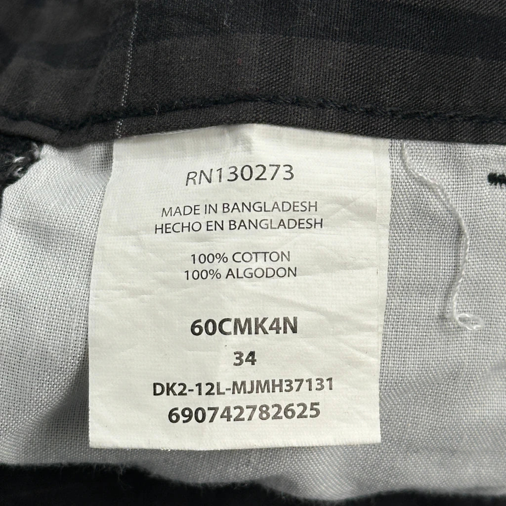 Aeropostale Checked Cargo Shorts - 34W 10L Black Cotton - Image 6